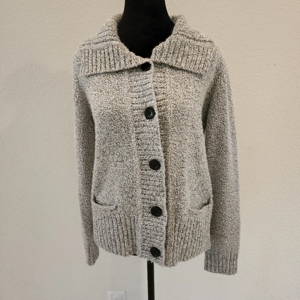 ❄️ Karen Scott Chunky Button up Cardigan Sweater Ladies size S - Picture 2 of 6
